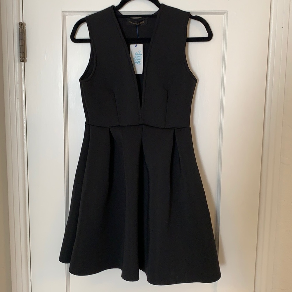 NWT The Vintage Shop black scuba mini dress